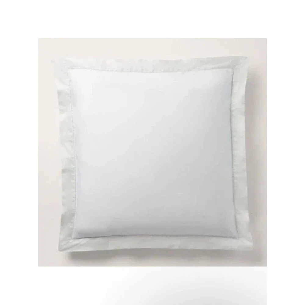 Ralph Lauren SET OF 2 Sateen Border Euro Sham Organic Cotton in Parchment